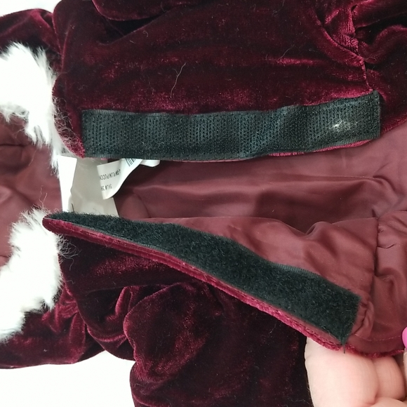 NWT Victorian Style Burgundy Velvet Dog Coat Small - Picture 15 of 16